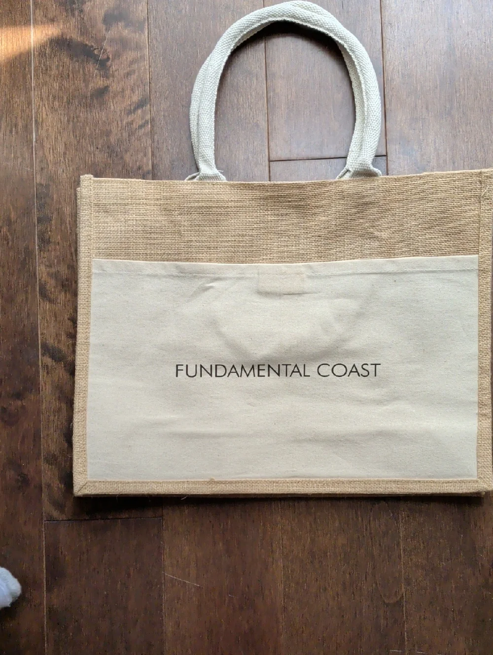 Fundamental Coast Neutral Canvas & Jute Tote Bag